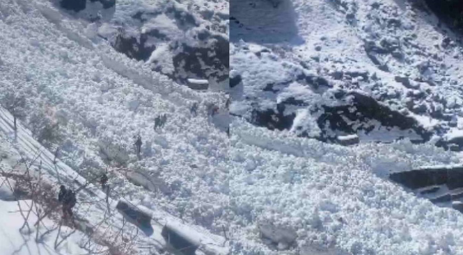 केदारनाथ पैदल मार्ग पर टूटा थारू ग्लेशियर, यात्रा तैयारियों में जुटे मजदूरों में मची अफरा-तफरी