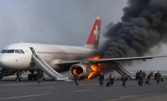 दिल्ली एयरपोर्ट पर हादसा: रनवे पर धधका विमान का इंजन, 6 यात्री घायल