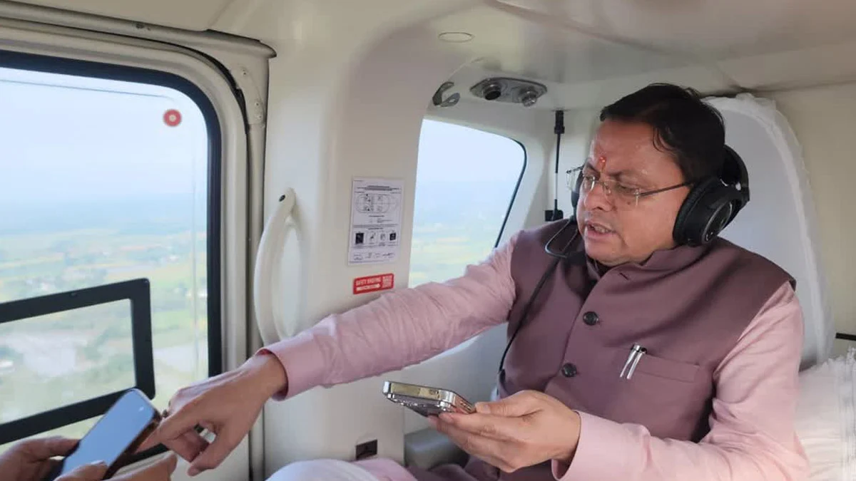Bajpur में भीषण ओलावृष्टि से फसलों को नुकसान, CM धामी ने किया हवाई सर्वेक्षण